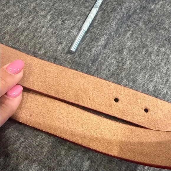 Red Belt with Golden Buckle - brand new - Picture 2 of 5